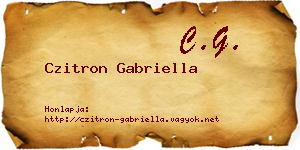 Czitron Gabriella névjegykártya